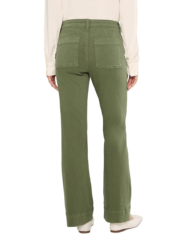 KUT from the Kloth Stella High-Rise Fab Ab Flare Front Pin Tuck in Dill - #4 of 5