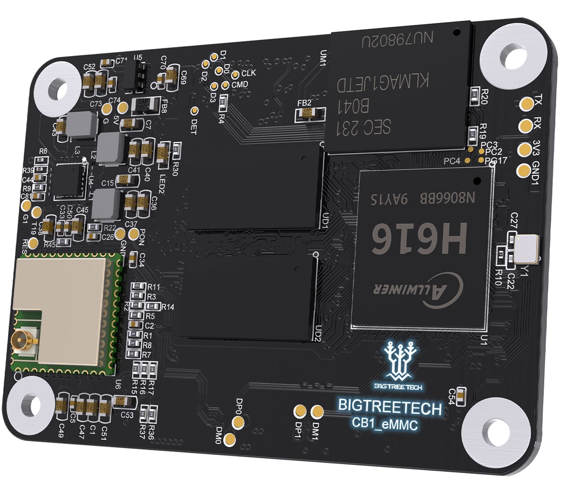 BIGTREETECHCB1 eMMC V1.1 Control Board (1GB+32GB), Support Klipper Upgrade on CB1 V2.2 Compatible with Raspberry-Pi 3B/4B, Manta M8P/M5P/M4P, Manta E3EZ Motherboard, Pi4B Adapter 3D Printer Parts