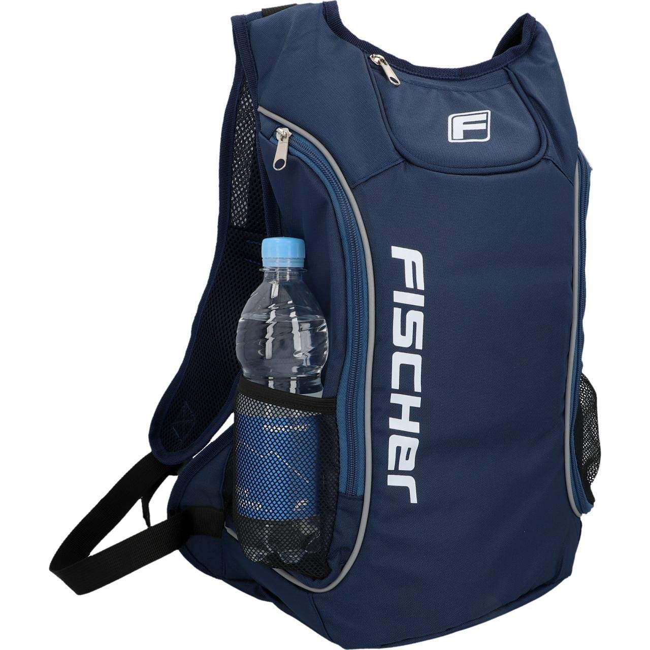 Fischer Sac à Dos avec Fonction Clignotante pour vélo, Scooter électrique, Scooter et Loisirs, Clignotants LED pour Plus de sécurité, visibilité jusqu'à 15 Heures, 16 litres