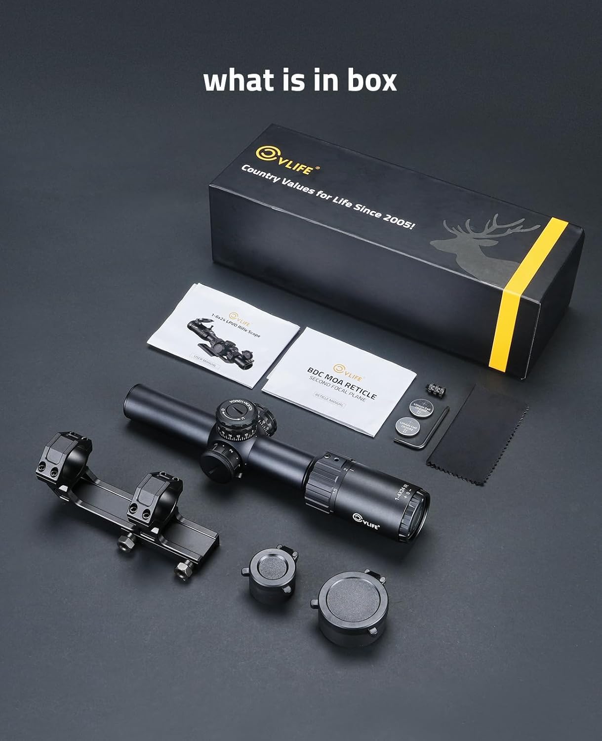 CVLIFE EagleTalon LPVO Rifle Scope with 30mm Cantilever Mount, Illuminated BDC Reticle for .223/5.56 and .308/7.62