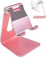 Vista 9 de Soporte ajustable para teléfono celular y tableta, soporte de aluminio multiángulo para teléfono y tableta, base antideslizante, estación de carga