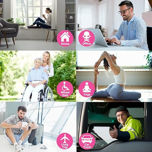 Miniatura 7 de Cojín de asiento de gel para estar sentado durante mucho tiempo, diseño de panal transpirable, dolor de espalda, ciática, cadera, coxis, cojín para