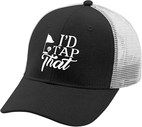 Miniatura 2 de ODCRAT Divertida gorra de béisbol de golf con texto en inglés "I'd Tap That Dad", sombreros gráficos para papá para hombre