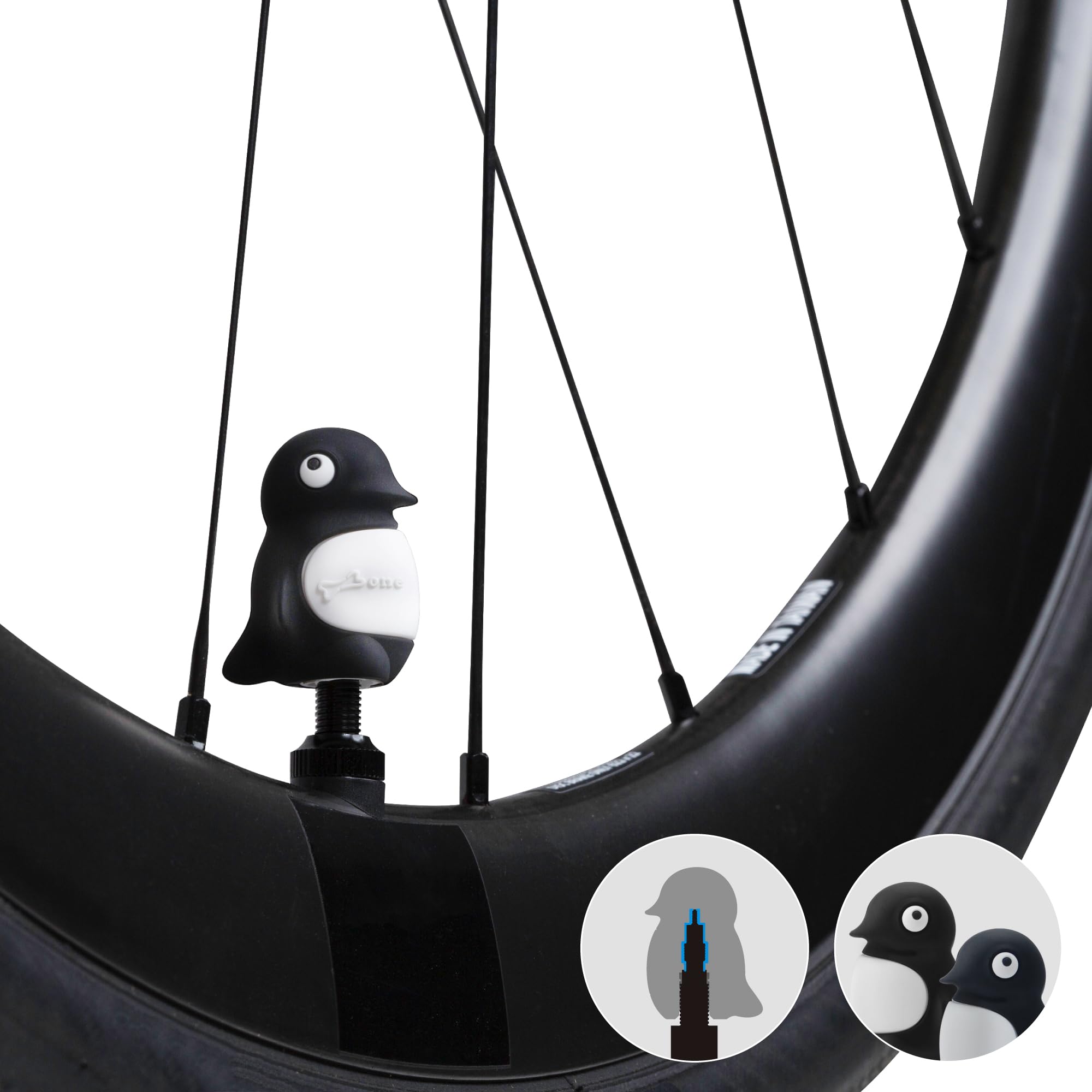 BONE Character Tire Valve Caps (2-Pack) - Cute Bike Valve Covers -7