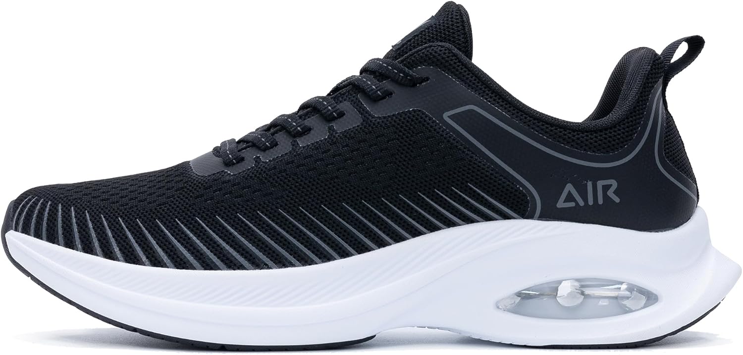 Quseek Men’s Running Walking Tennis Shoes Comfortable Air Cushion Athletic Gym Workout Jogging Cross Training Fashion Sneakers US Size 7-13
