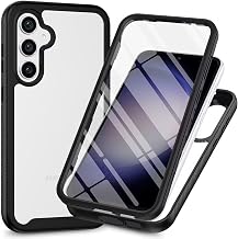 Case for Samsung Galaxy S25 / S24 5G with Built-in Screen Protector Shockproof Protective Case 360 Degree Full Protection Rugged Protective TPU Case Mobile Phone Case for Samsung S25 / S24 - Black