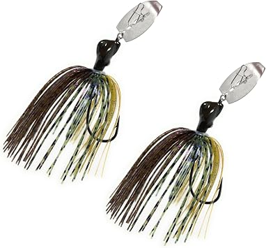 Reaction Tackle Tungsten Bladed Swim Jig, Vibrating Bass Jig Lure 2-Pack