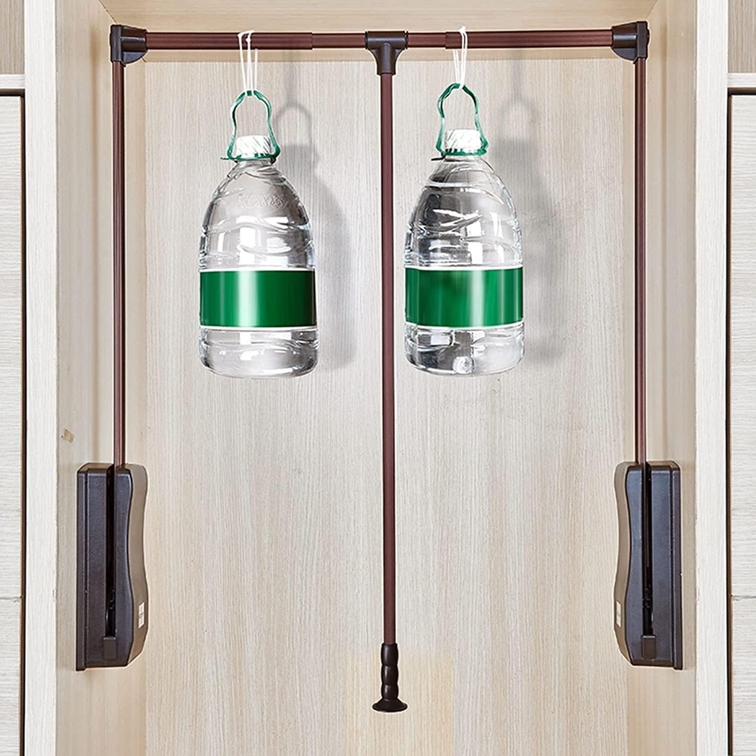 Pull Down Closet Rod Pull-Down Clothes Rail, Adjustable 51-120Cm Wardrobe Lift Large Extendable Cloth Hanger Soft Return Storage System With Aluminium Rod,Weight Capacity 20Kg,One Color-51-65CM(20.1-