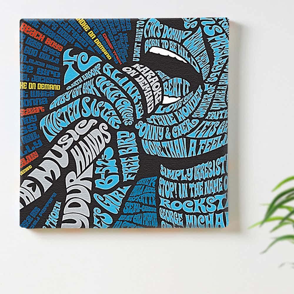 Amazon.co.jp: タイポグラフィ ブラック アートパネル 57cm × 57cm L