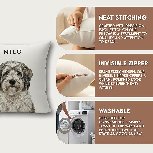 Miniatura 3 de West & Willow Regalos conmemorativos para mascotas para perros, funda de almohada para mascotas, foto personalizada, almohada personalizada para