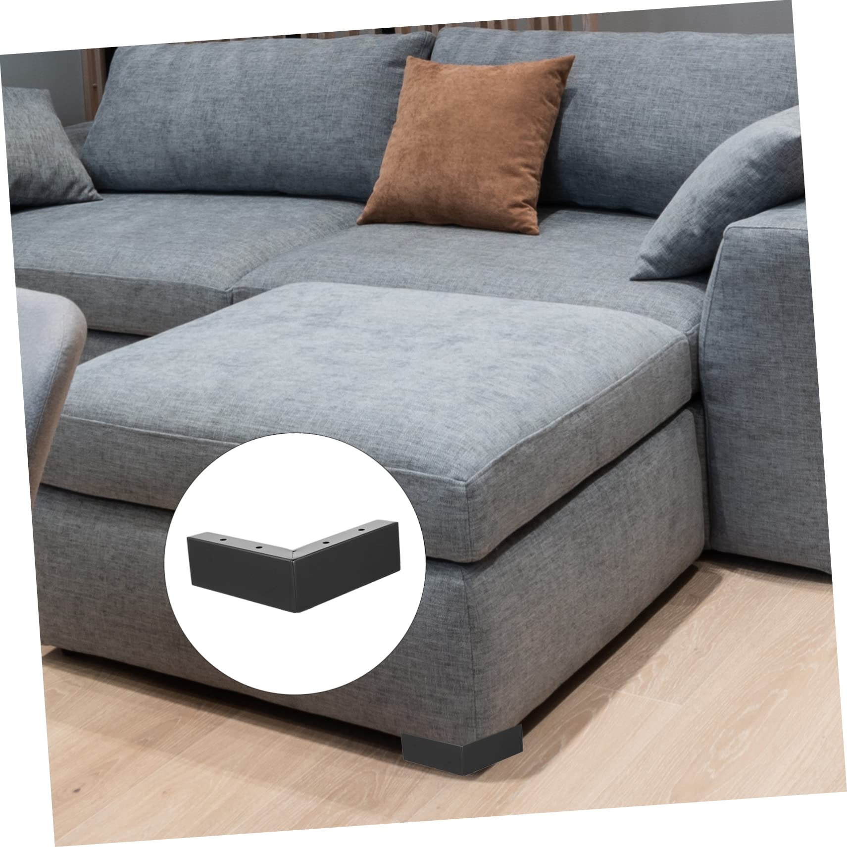 Homoyoyo Piedini per Mobili in Ferro Nero 4pezzi Buona Stabilità e Protezione per Pavimenti in Legno, per Camera da Letto e Armadi