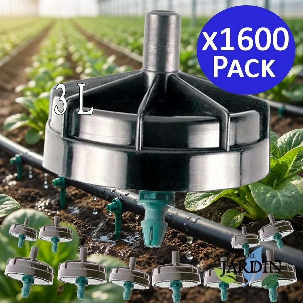 Suinga 1600 x GOTERO 3 L/H AUTOCOMPENSANTE y ANTIDRENANTE. Gotero Seta para riego agricola. Gotero para pinchar. Gotero pinchado. Gotero similar Netafim