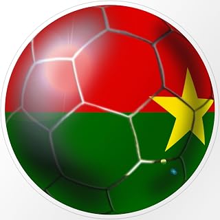 CafePress Burkina Faso Football Medium Die Cut Sticker, 5.75" x 5.75" Clear