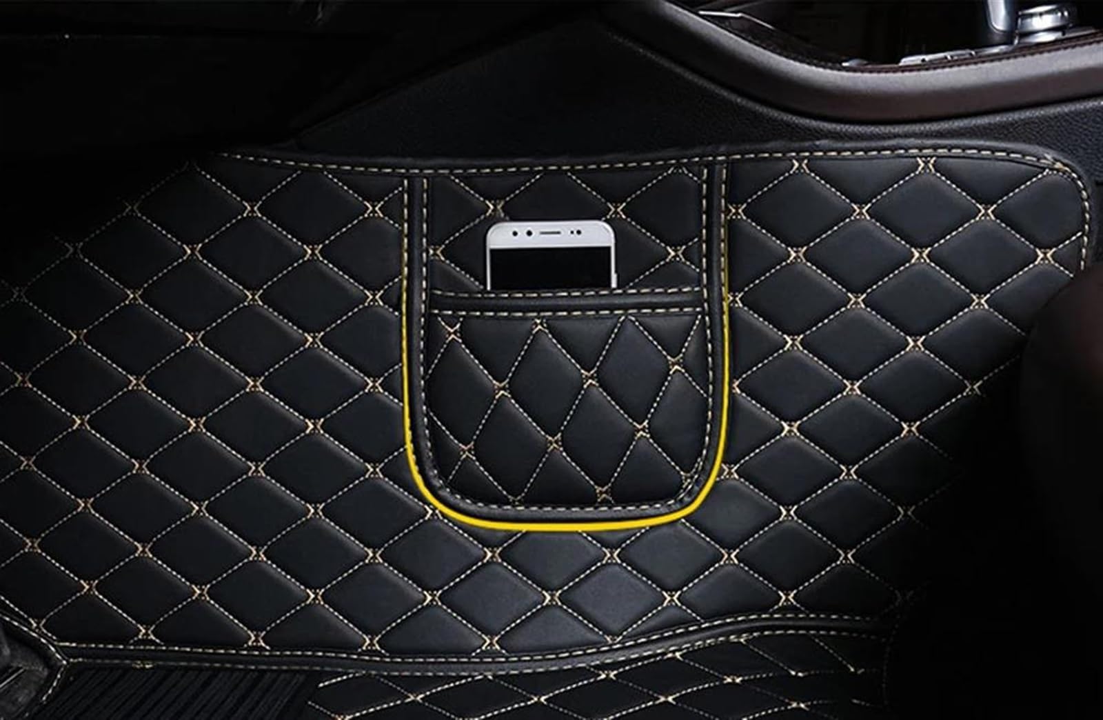 Custom Lederen Auto Vloermatten voor Mercedes-Benz E class W213 2016-2021 2022 2023 2024 2025, All-Weather voor Achter Rij Tapijt Set Waterdicht Antislip Vloer Liners,B-Black/Red