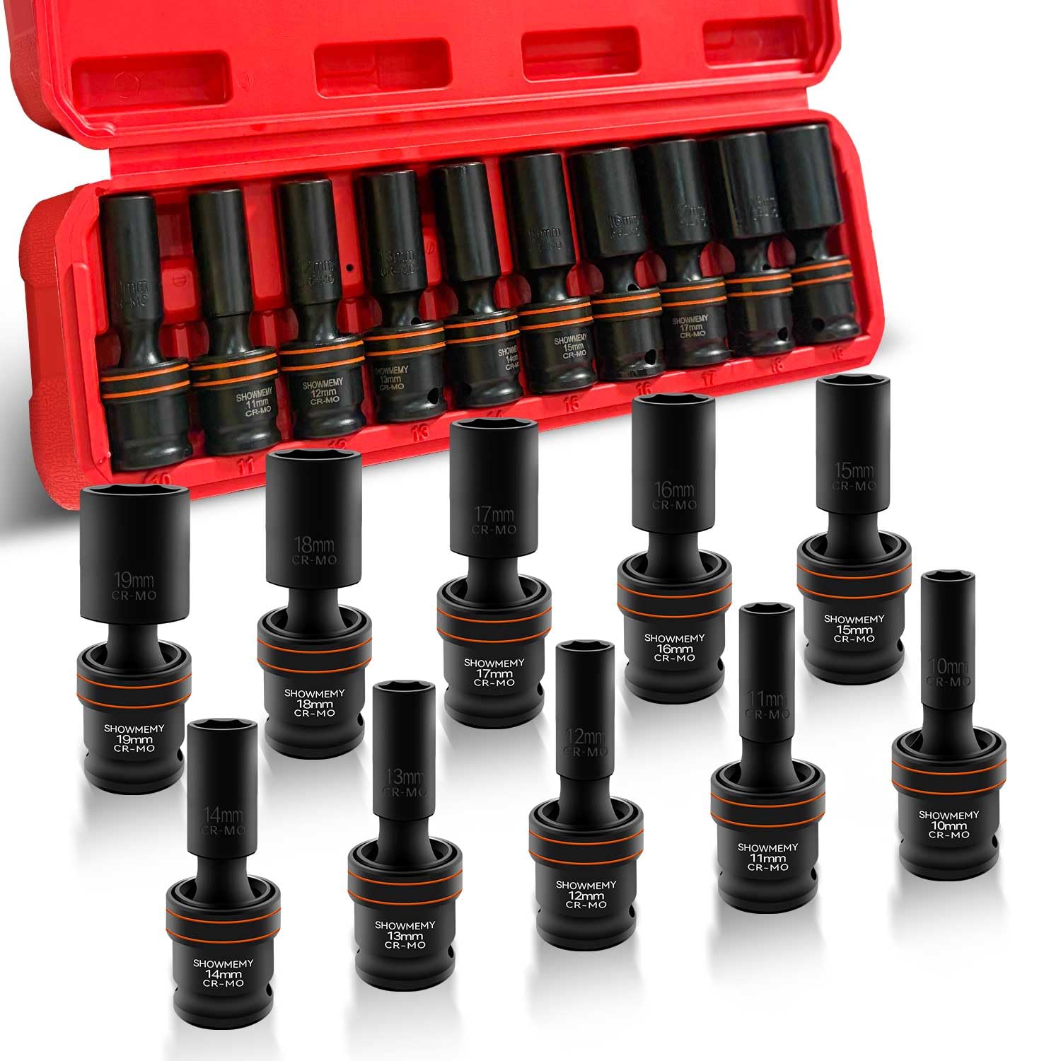Douilles universelles 6 pans acier Cr-Mo Drive Impact pour clé à choc et visseuse