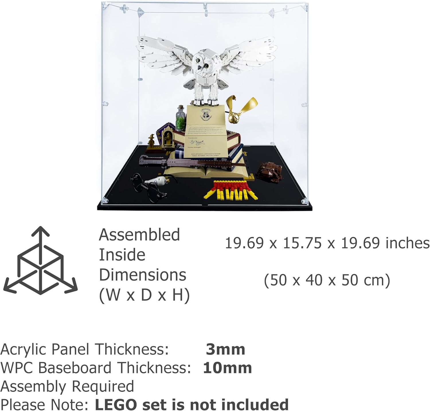 Acrylic Display Case Compatible for LEGO #76391 – Collectors’ Edition, Dustproof Display Case (Case Only) (Lego Sets are NOT Included)