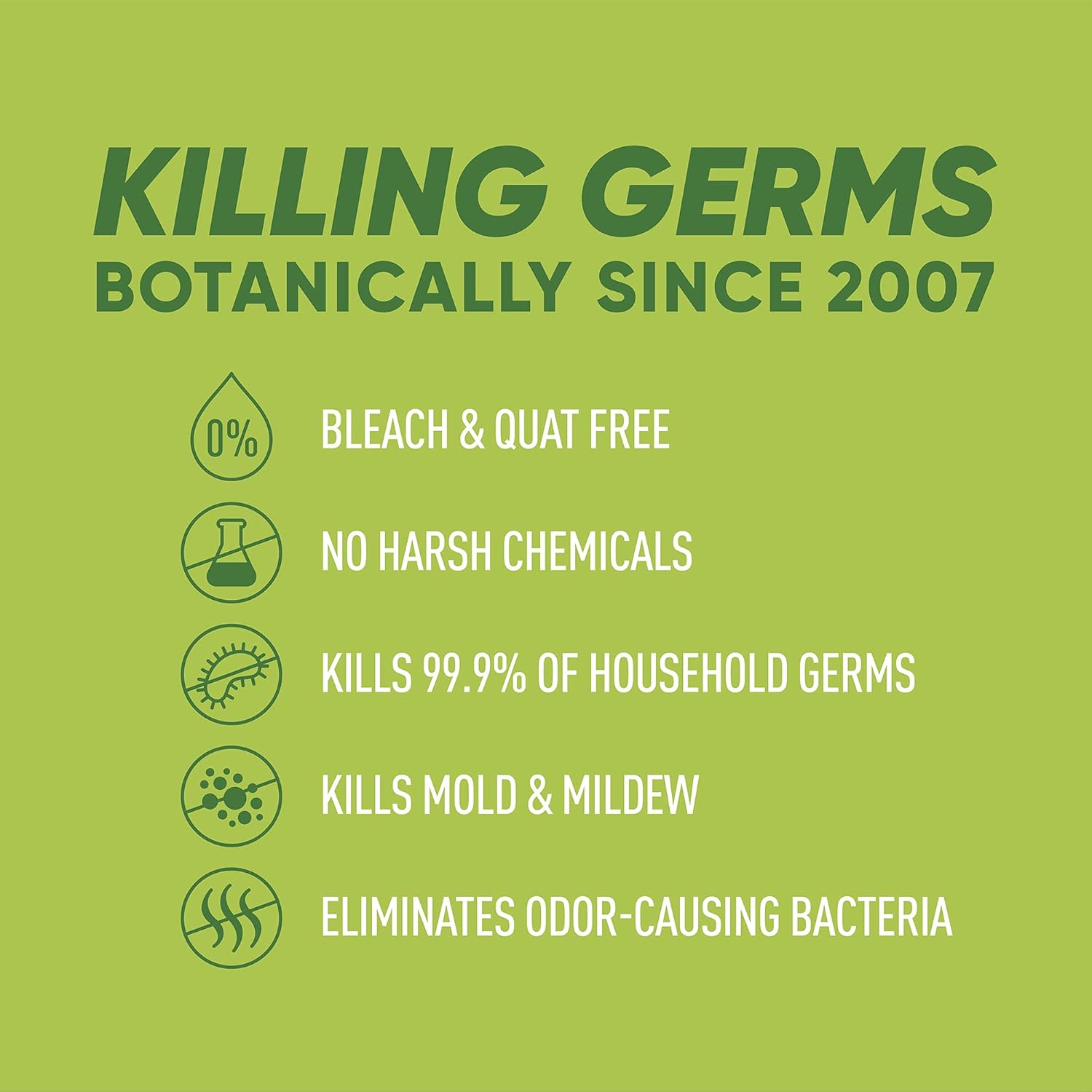 CleanWell Botanical Disinfectant Bathroom Cleaner, Citrus, 24 fl oz (1 PK)-Kills 99.9% of Household Germs, Plant-Derived, No-Rinse Multi-Surface Antibacterial Cleaner, Family Friendly, Cruelty Free : Health & Household