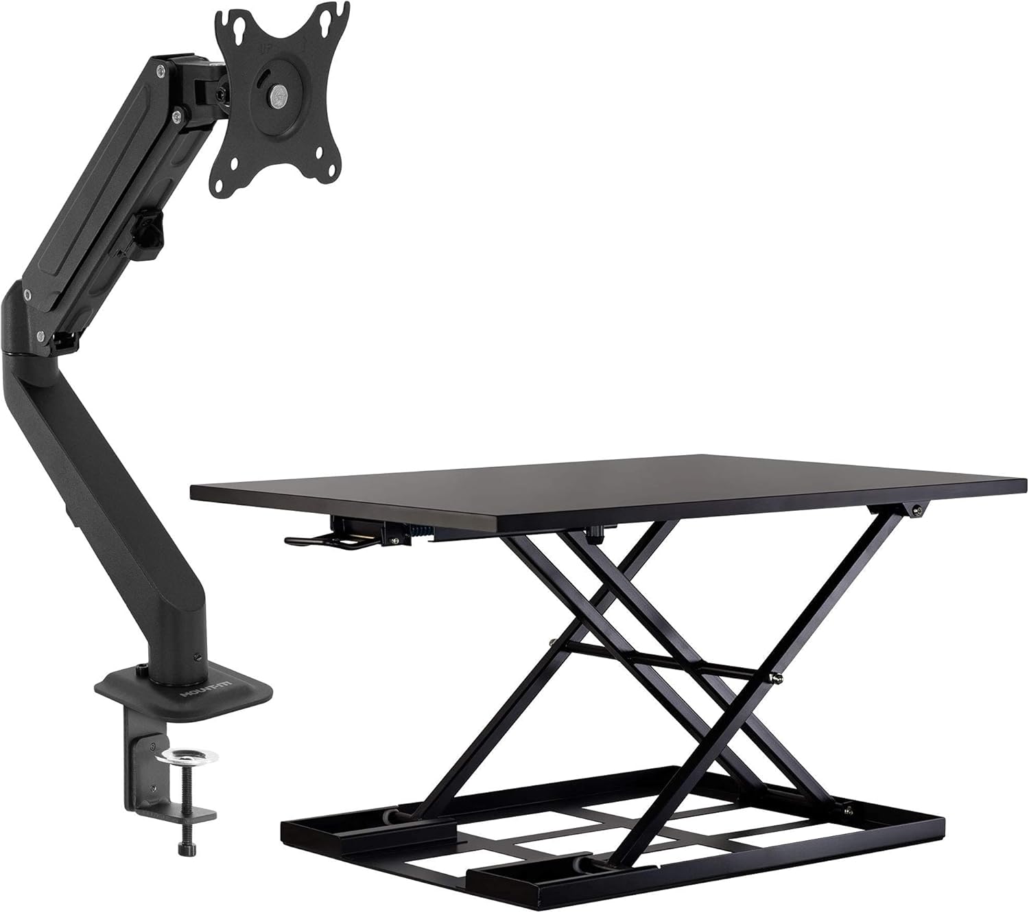 MountIt! Height Adjustable Sit Stand Desk, 32x22 Inches