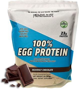 Healthy N Fit 100% Egg Protein -Chocolate 2lb, Lactose Free, Sugar Free, Naturally Sweetened