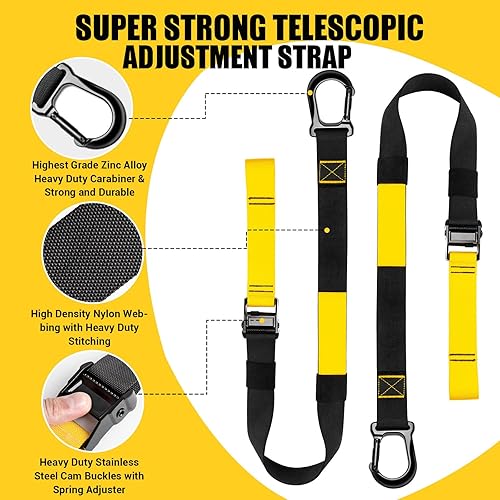 Miniatura 3 de Home Resistance Training Kit, Resistance Trainer Exercise Straps with Handles and Door Anchor for Home Gym, Bodyweight Resistance Workout Straps for