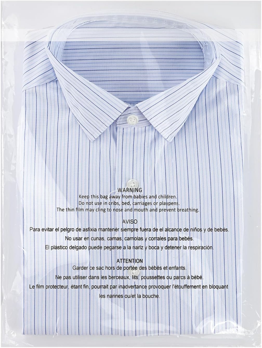 - 500 Count - 10" x 13" Clear Poly Bags with Suffocation Warning Bags for Prints, Photos, Documents, Clothing, T-Shirt - Resealable Adhesive