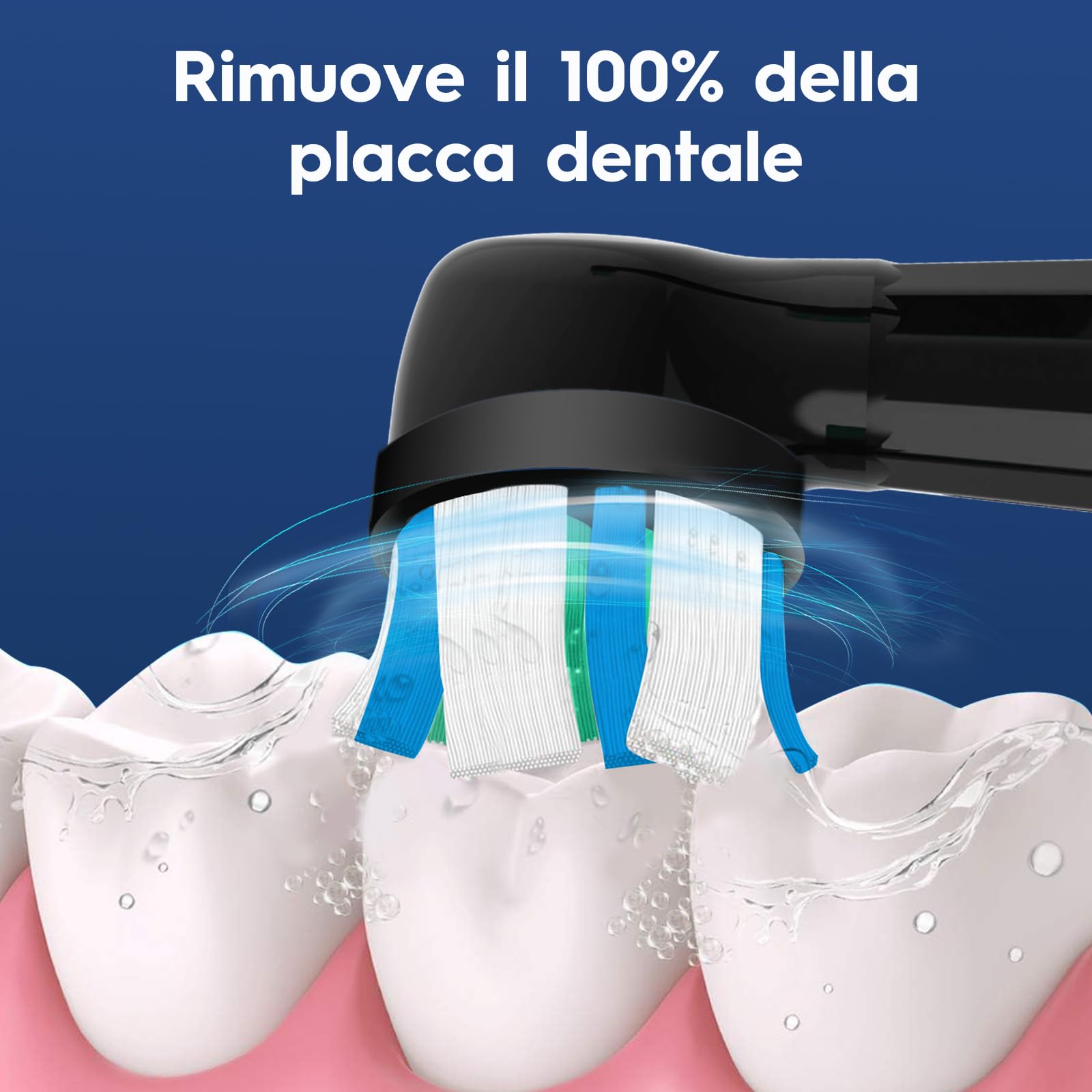 8 Testine di Ricambio Compatibili con Oral B IO 3N/3/4/5/6/7/8/9/10 Series Spazzolino elettrico IO, testina Spazzolino Compatibile con Oral B IO (Nero)