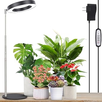 LORDEM Grow Light, Full Spectrum LED Desk Lamp for Plants