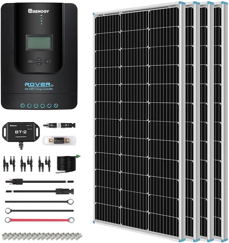 Renogy4x100W monocrystalline panels. 40A MPPT charge