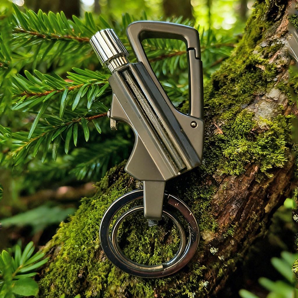 Permanent Match Infinity Lighter, Multitool Keychain Lighter with Bottle Opener, Waterproof, for Outdoor Survival(2pack 2)