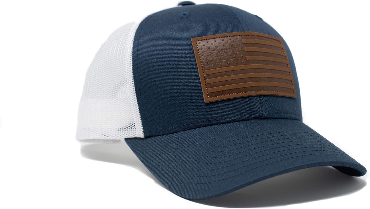 13 STRIPES American Flag Hat – Leather Patch Mesh Back Snapback Hat for Men & Women USA Flag Trucker Hat, Casual Unisex Hat - Image 5