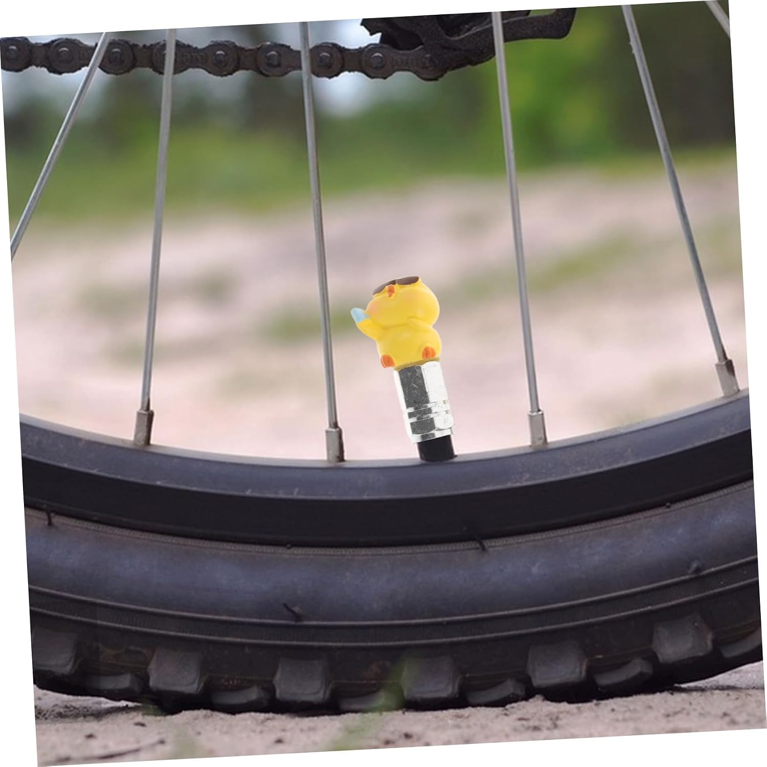 4pcs Bike Tire Valve Caps Decorative Stem Covers Family Pack Tubeless Valve Stems for Bicycle Car Wheel Decoration