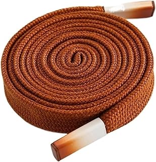 HBALDTEDC Cordones de repuesto, Cuerda plana trenzada, cordón retorcido, color sólido, for pantalones deportivos, sudaderas, cordón de repuesto, accesorios de costura DIY, 1 pieza(Brown)
