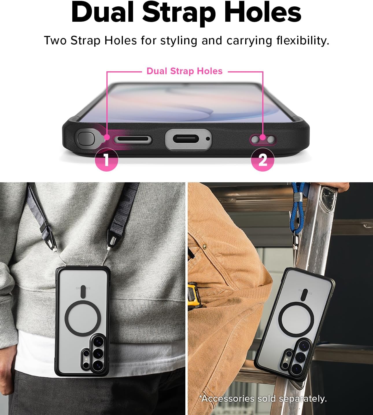 Ringke Fusion Bold for Samsung Galaxy S26 Ultra Case [Compatible with MagSafe] No Yellow Enhanced Grip Non-Slip Phone Cover - Magnetic Black