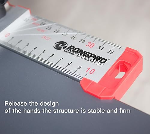 Miniatura 4 de 24 pulgadas ajustable T-Square herramientas de medición de diseño de aluminio Drywall A-Square