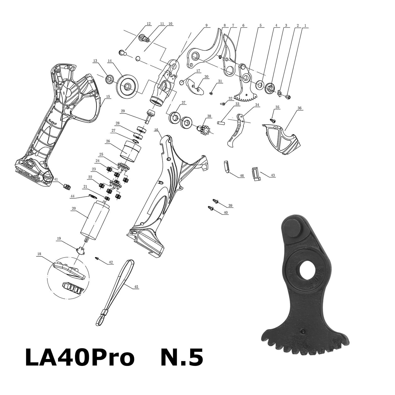 Laecabv - Accesorios de repuesto para tijeras 40 mm (#6).