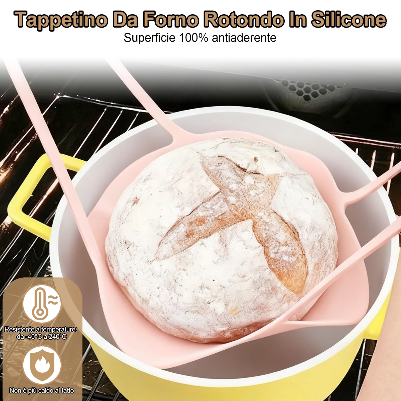 10 Pezzi Cestino da Lievitazione per Pane, Set Panificazione con Cestini Lievitazione in Silicone Rotondo da 23 cm & Ovale da 25 cm, Tela di Lino, per La Cottura del Pane