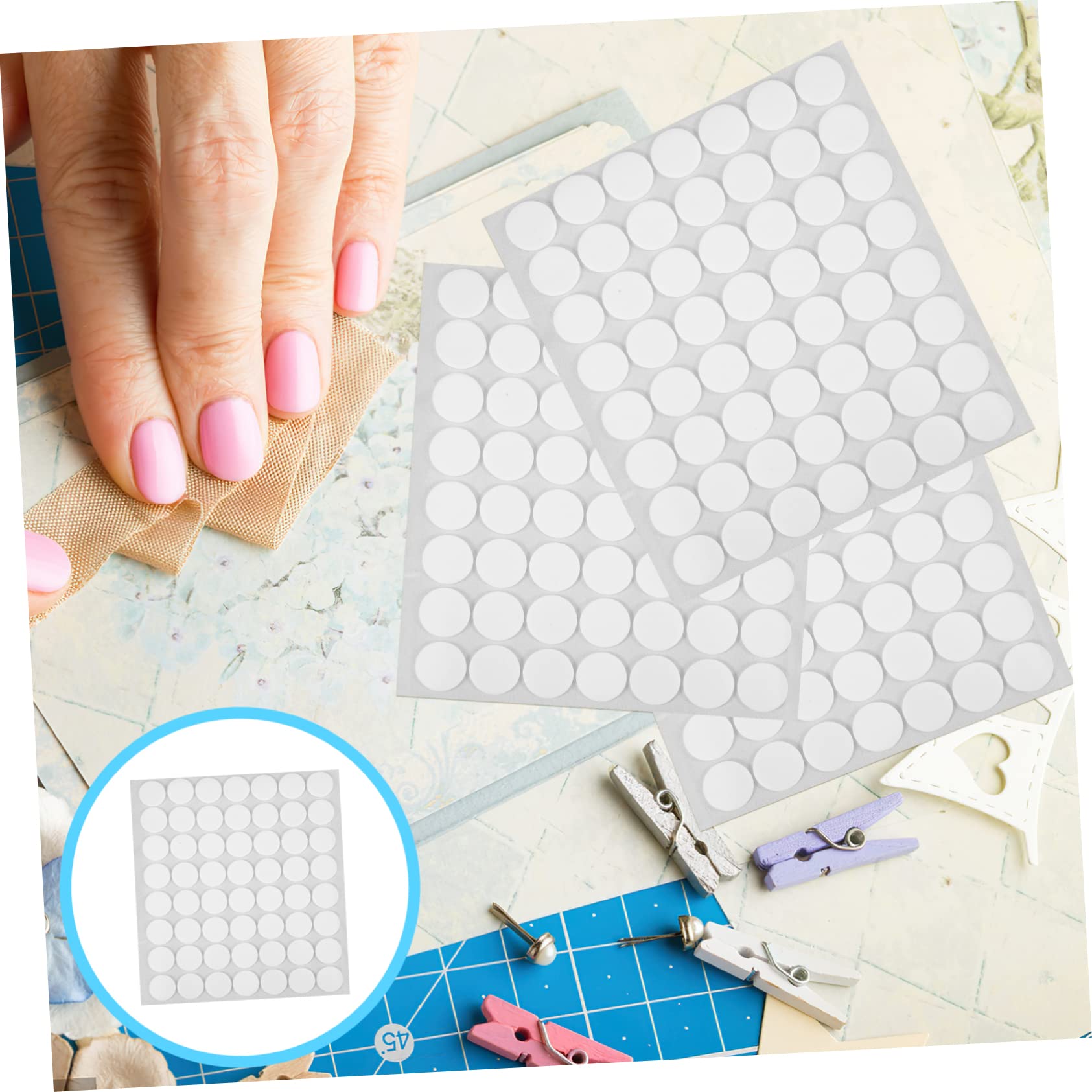 SHINEOFI 90blätter Runde Dots Doppelseitige Klebepads Stark Haftende Selbstklebende Aufkleber Für -projekte Geeignet Für Karten Poster Und Partydekorationen