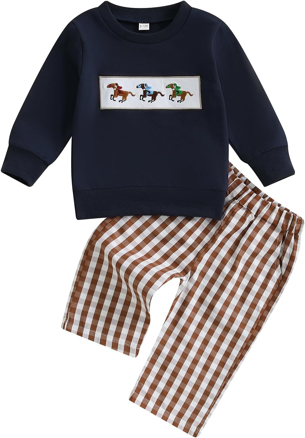 Baby Boy Sweatshirt and Pants Set, Cotton Casual Outfit, Long Sleeve Fall Winter 2PCs Toddler Clothes Set