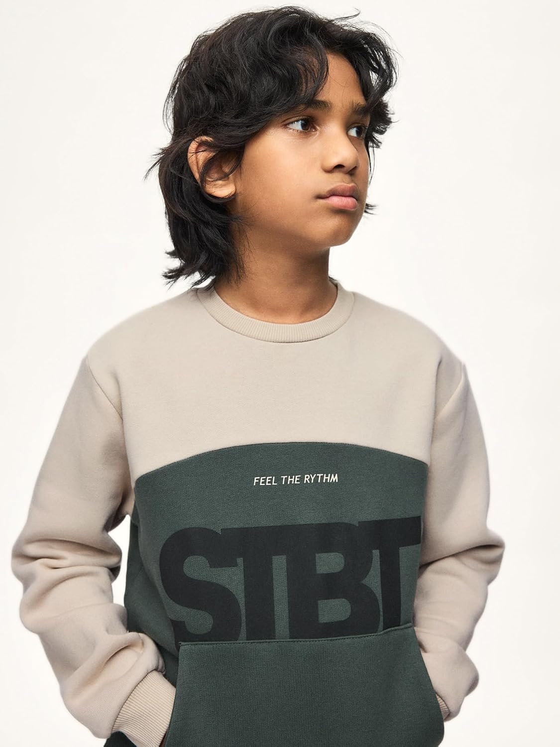 Mayoral Color-Block Pullover w/o Hood for Boys SpanishFir