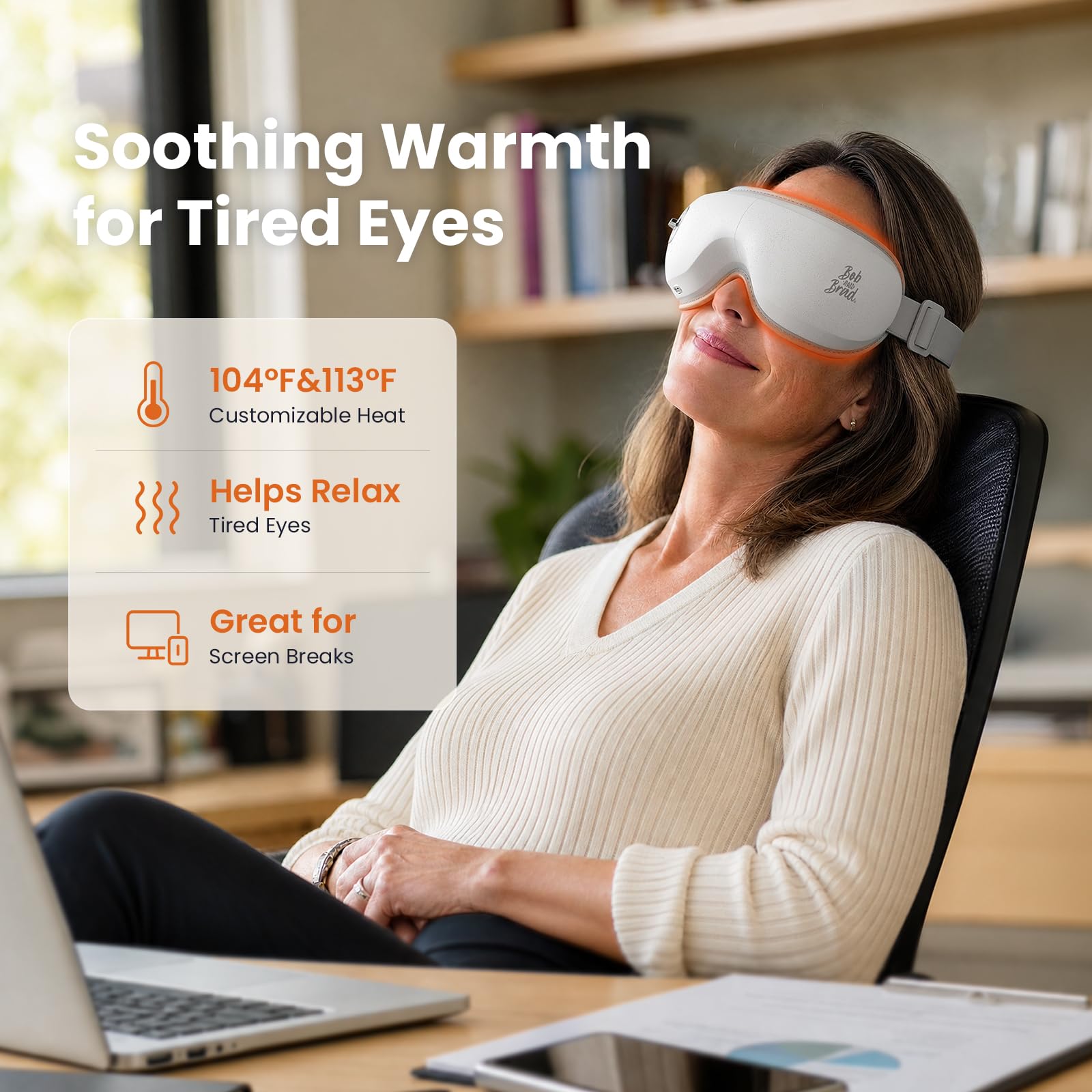 RENPHO Eyeris Smart Eye Massager with App Control, Eye Mask with Heat thumbnail 8