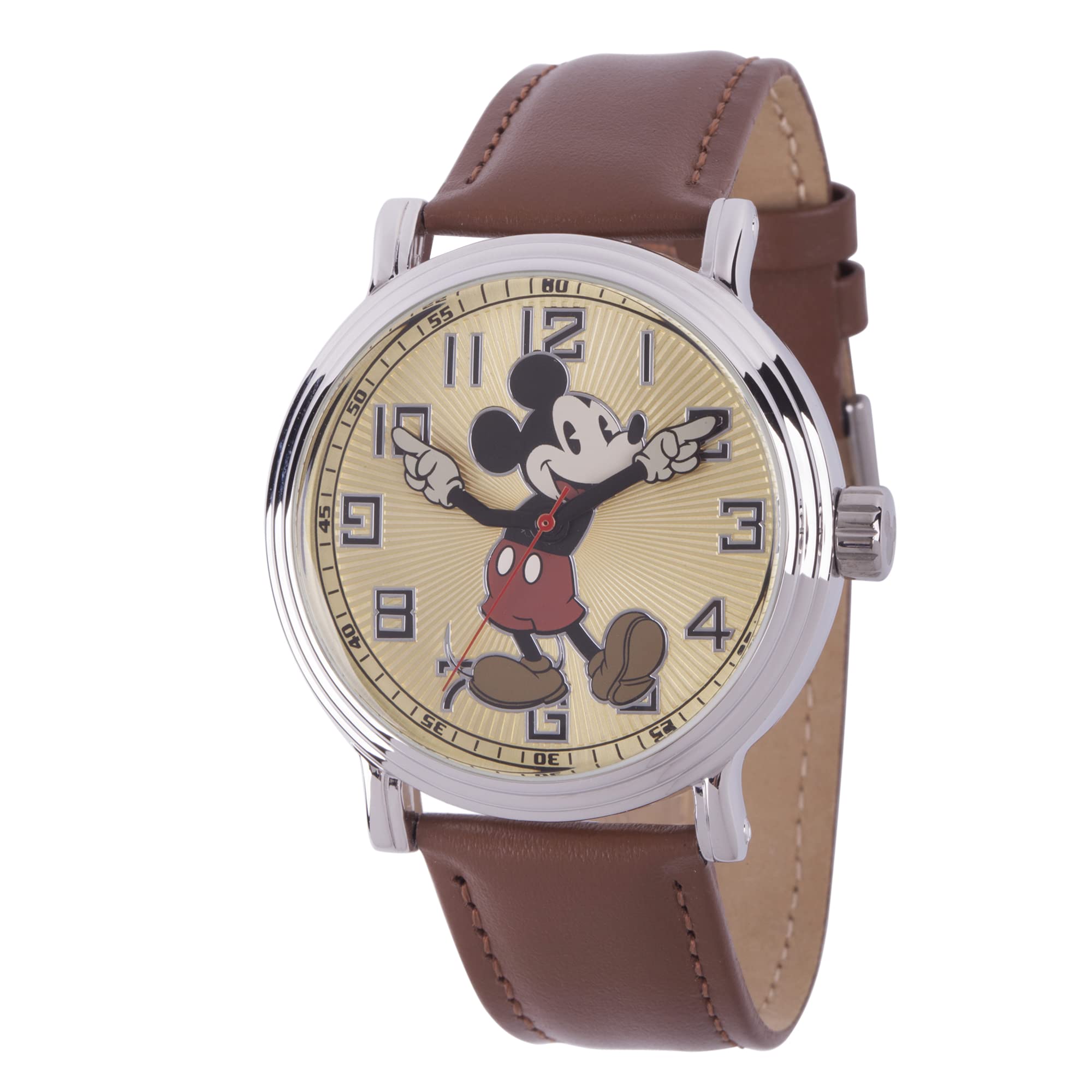 Disney Mens W002419 Mickey Mouse Analog Display Analog Quartz Brown Watch (B010V7ZZKQ) Amazon Price History, Amazon Price Tracker