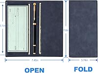 Vista 4 de CASMONAL Funda de cuero prémium para chequera para hombres y mujeres, cartera con bloqueo RFID