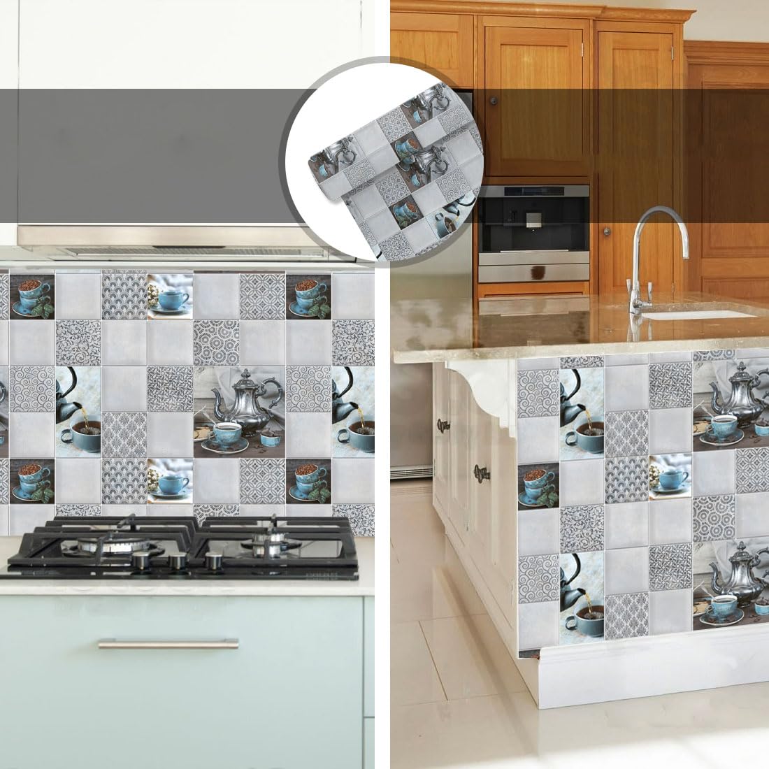 WallDaddy Kitchen Wallpaper Oil Proof Waterproof Short Wallpaper for Walls Size (26x100) Cm Self Adhesive Wallpaper for Kitchen Stickers Waterproof Oil Proof roll | Wall Paper for Wall décor (Grey) (B0D9K91WY8) Amazon Price History, Amazon Price Tracker