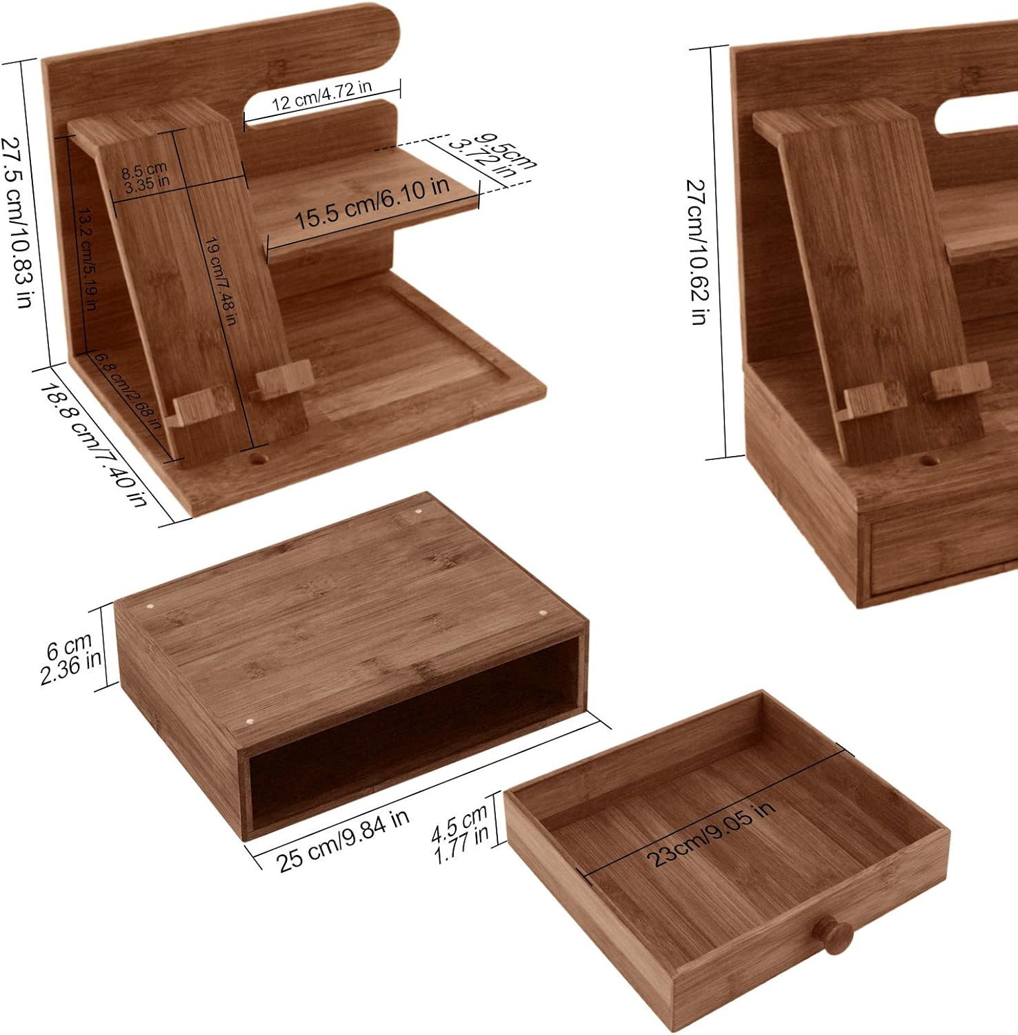 🛒 Crazy Deals TQVAI Bamboo Desktop Phone Docking Station with Drawer Home & Office Wallet Stand Glasses Holder Watch Organizer for Men, Husband, Daddy Gift, Original Greatest Product TQVAI Bamboo Desktop Phone Docking Station with Drawer Home & Office Wallet Stand Glasses Holder Watch Organizer for Men, Husband, Daddy Gift, Original