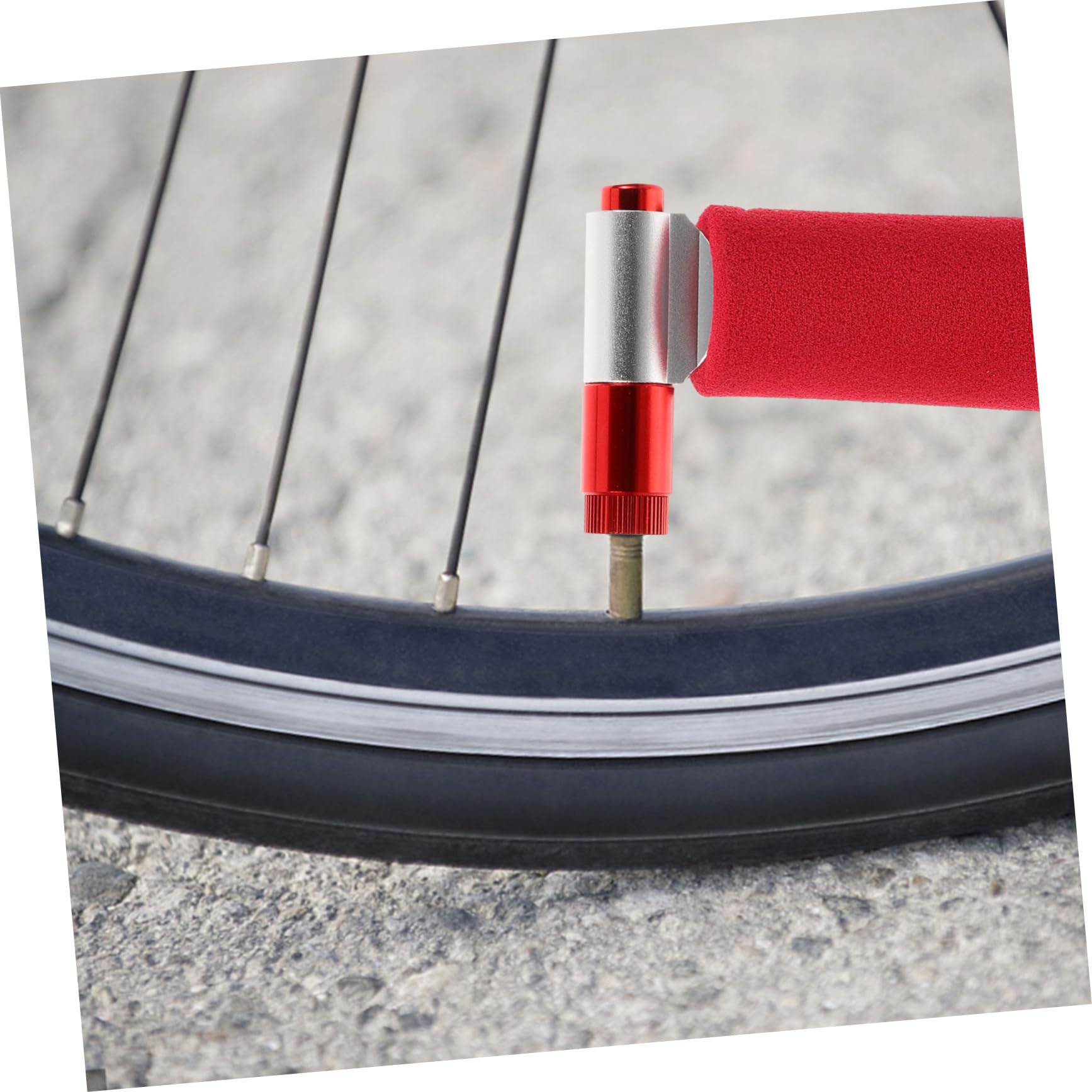 Sosoport CO2-Aufblasvorrichtung Bike Tool fahrradpumpe Bike Gadgets Fahrradventil Radfahren Inflator mit französischem Mund Reifenfüller Mini- Reifen füller rot