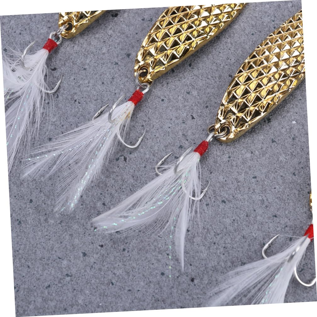 BESPORTBLE Lot De 3 Hameçons Triples en Métal pour Pêche Cuillères en Alliage De Zinc Dur pour Appâts De Pêche Australiens 5 Pièces X 3