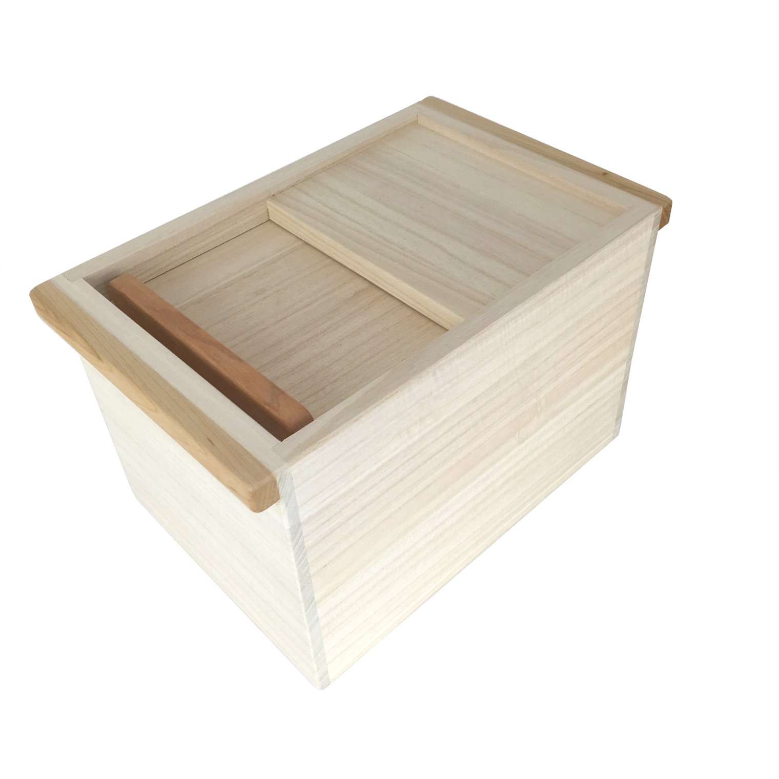 Amazon｜ウメザワ 国産 無漂白 桐の米びつ スライド式 5kg 641014