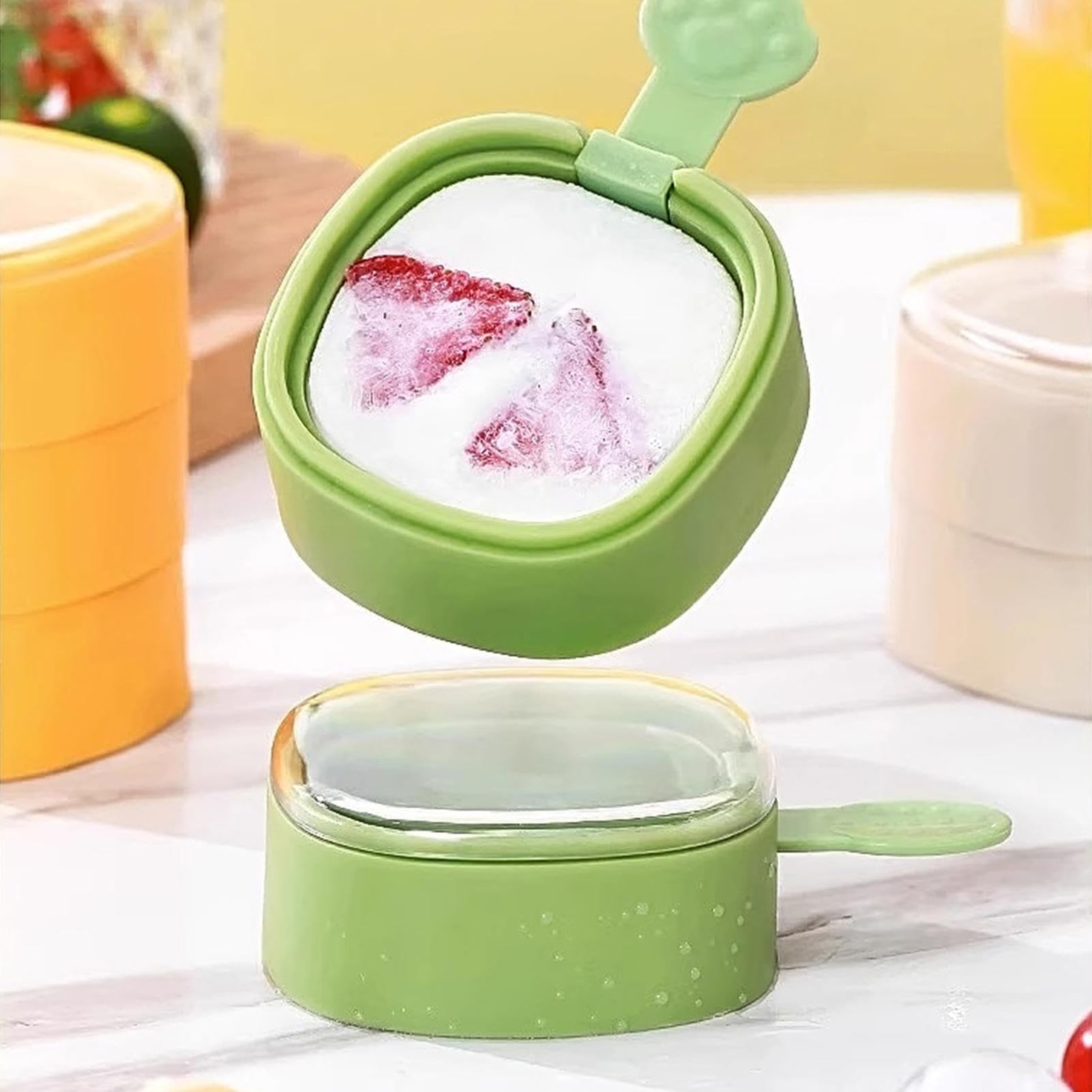 Set Di 2 Stampi Per Ghiaccioli In Silicone - Personaggi E Mostri, Con Steli Riutilizzabili, Per Bambini