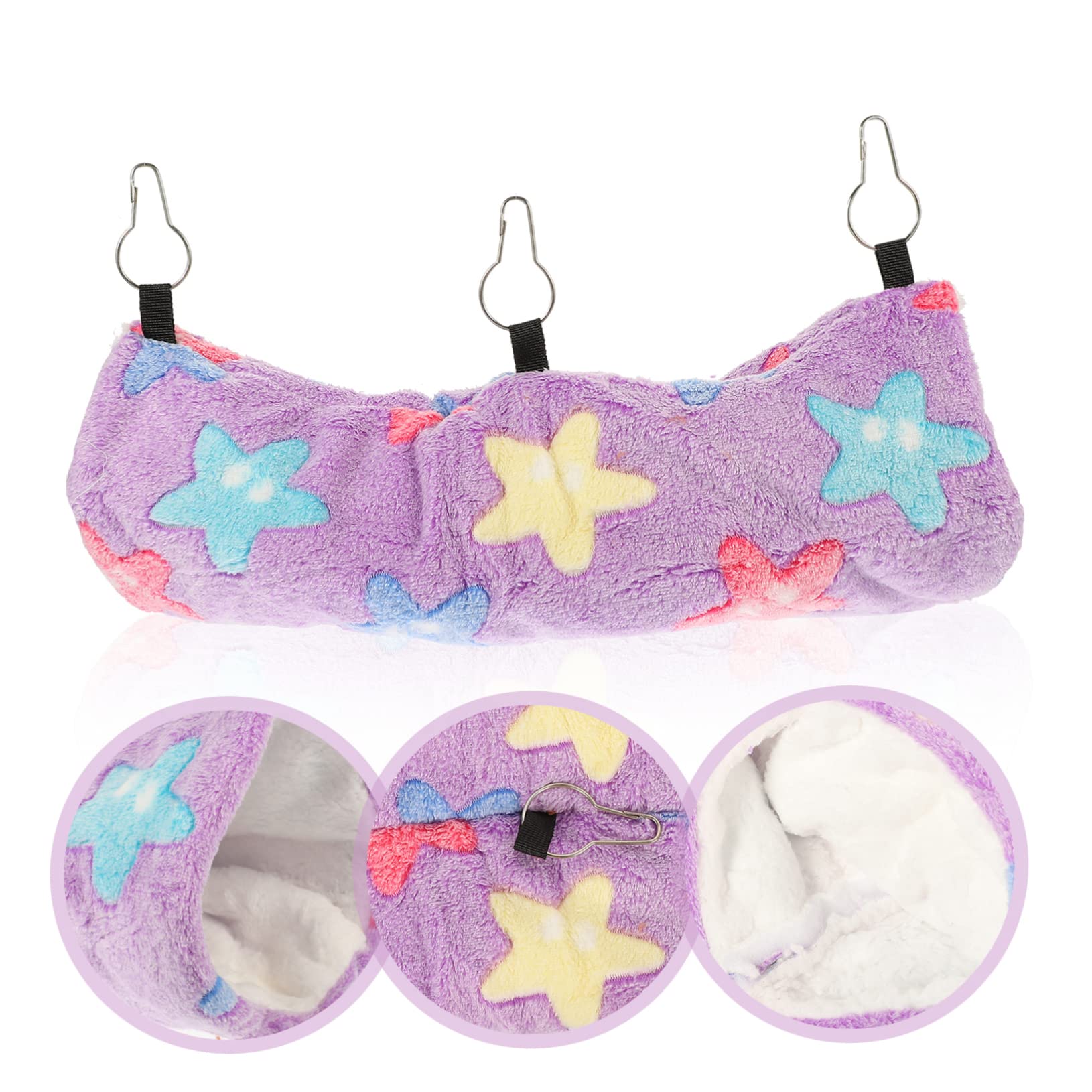 POPETPOP 2pezzi Hamster Tunnel Hammock Cotone Per Criceti e Piccoli Animali Nido Comodo e Caldo Accessori Per Gabbie Di Furetto e Cincillà Adatto Per Tutte Le Stagioni Materiale Sicuro e