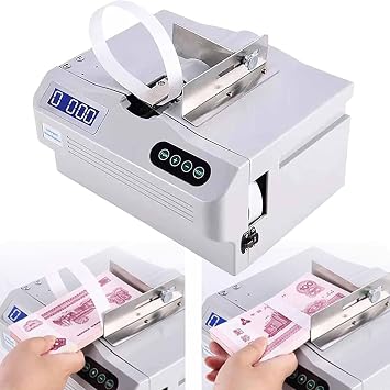 Automatic banknote Bundling Machine, Cash Fast Bundling Machine, banknote Currency Desktop Bundling Machine with LCD Screen